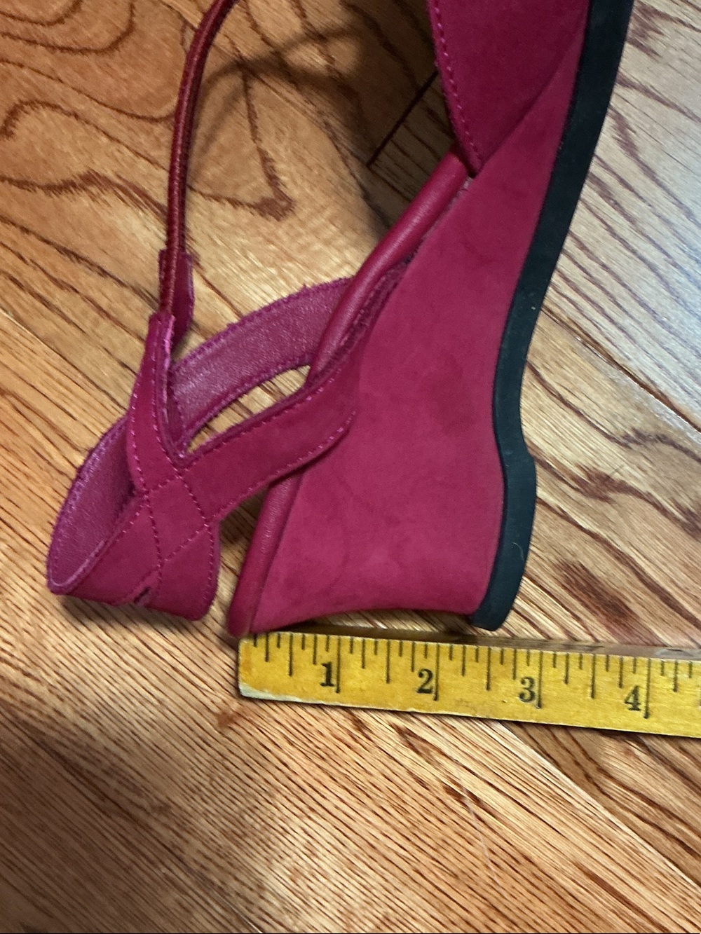 Arche Women's Berry Red Suede Slingback Sandals - Picture 7 of 9